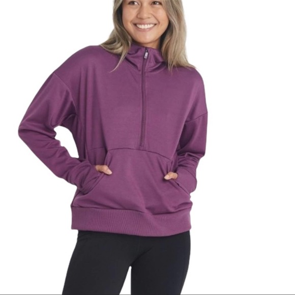 All In Motion Ponte Athleisure 1/2 Zip Hoodie - Picture 1 of 9
